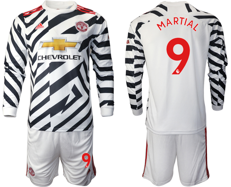 2021 Men Manchester united away long sleeve #9 soccer jerseys->manchester united jersey->Soccer Club Jersey